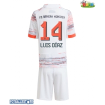 Bayern Munich Luis Diaz #14 Bortedraktsett Barn 2025-26 Kortermet (+ Korte bukser)